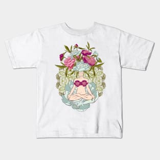 Yoga Flowers Kids T-Shirt